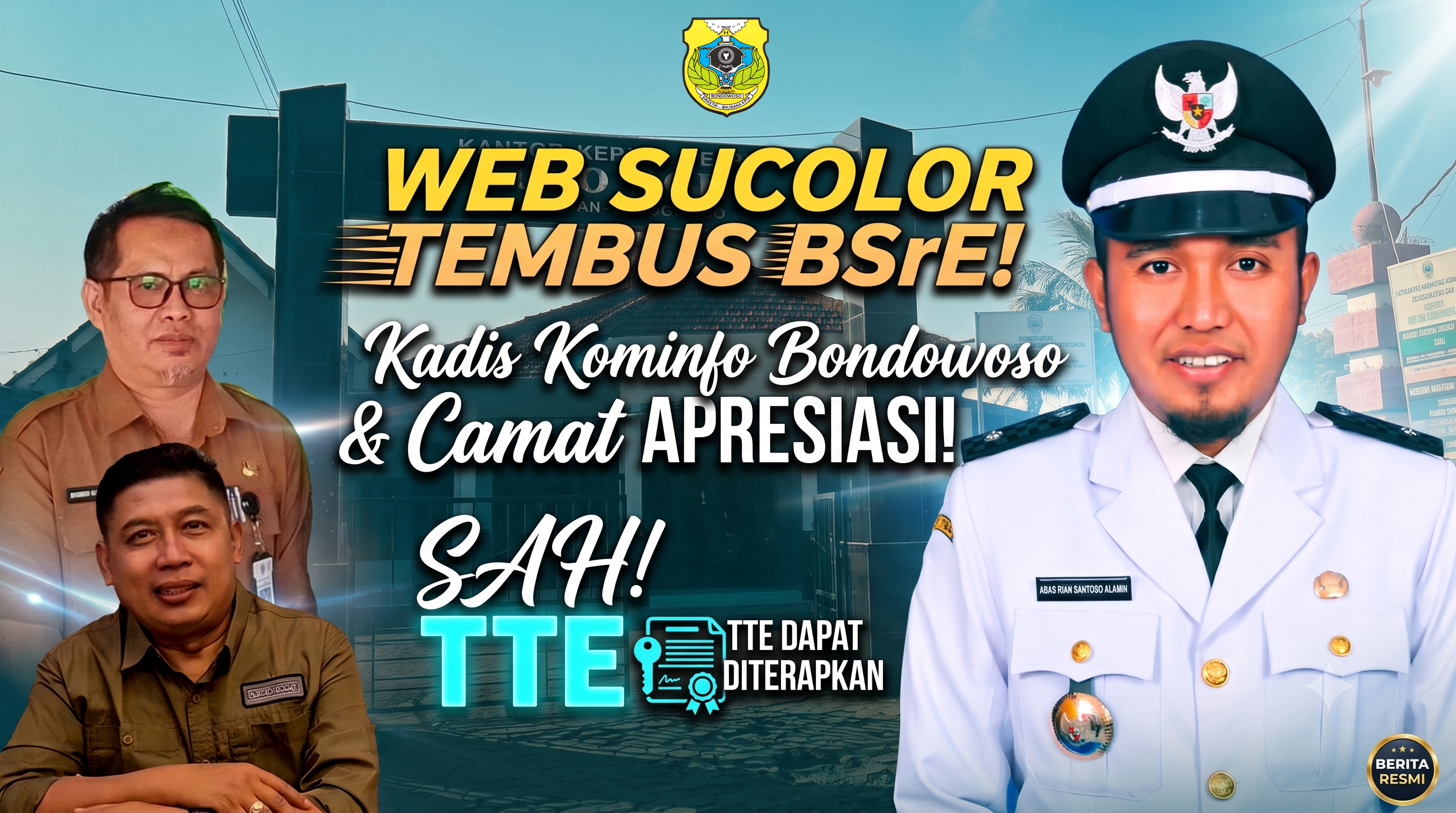 Web Suco Lor Tembus BSrE, Kadis Kominfo Bondowoso &amp; Camat Apresiasi